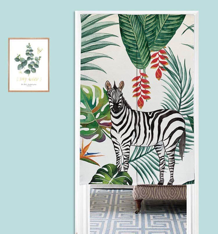 Zebra Pattern Door Curtain image 0