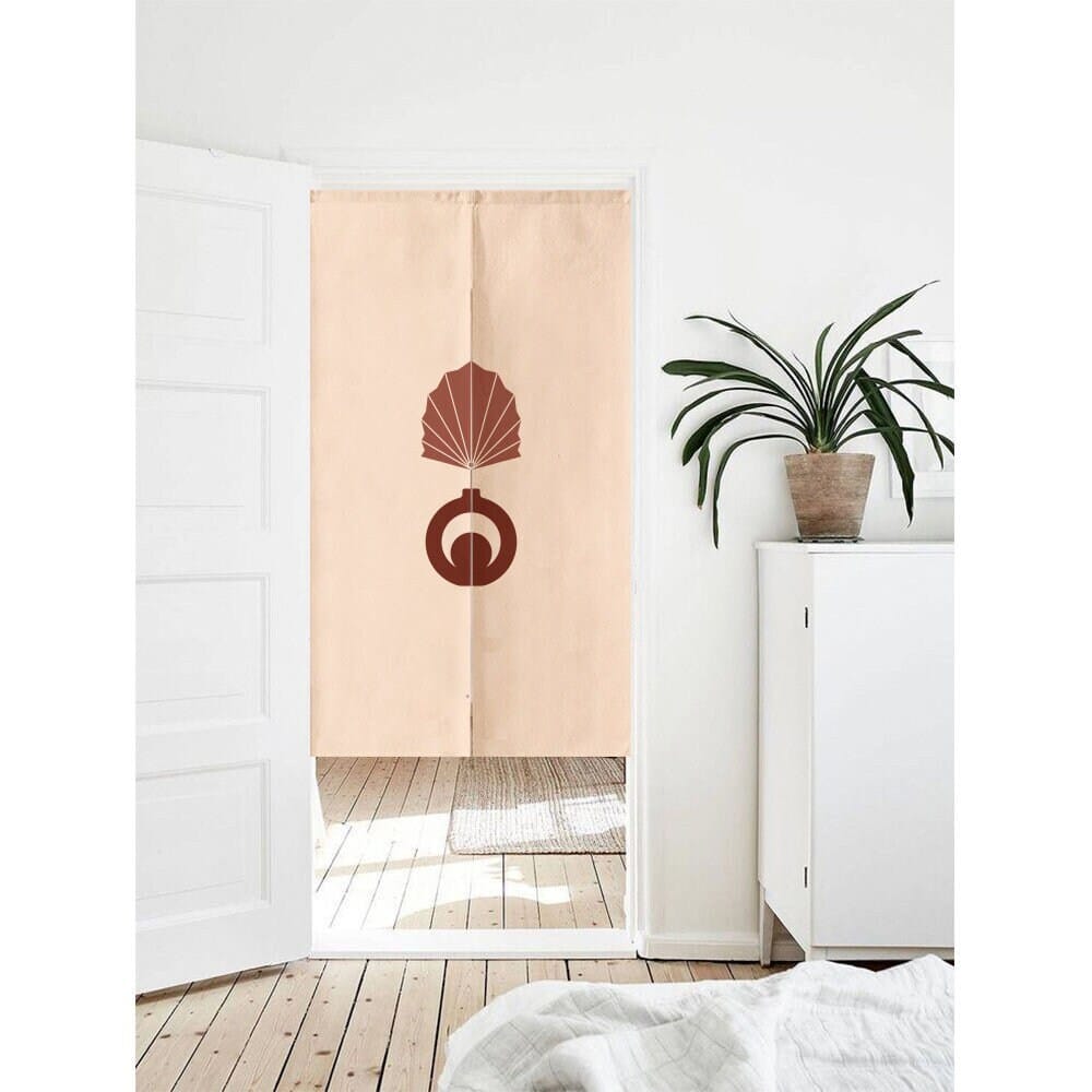 Pink background with parachute Doorway Curtain Noren image 0