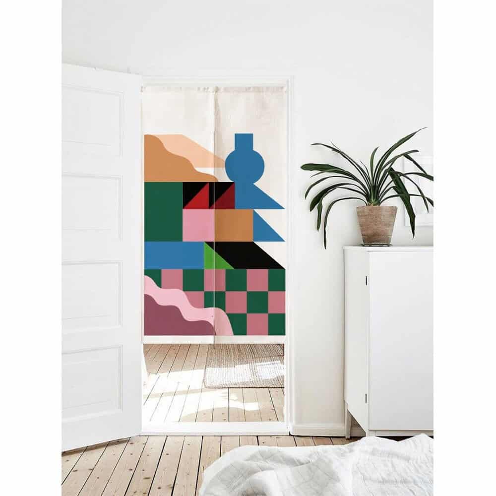 Watercolour Landform Abstract Doorway Noren Curtain image 0