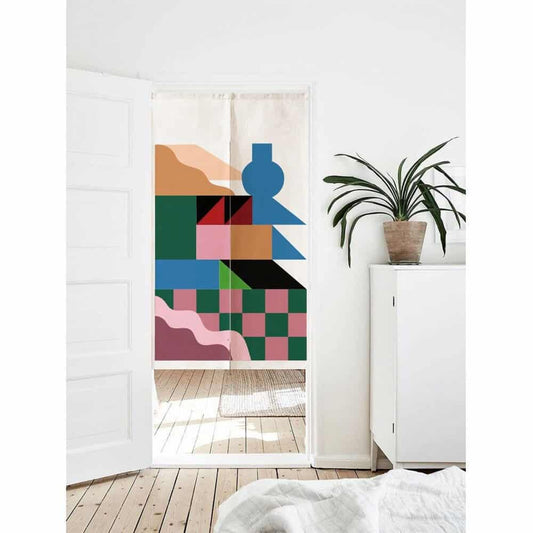 Watercolour Landform Abstract Doorway Noren Curtain image 0