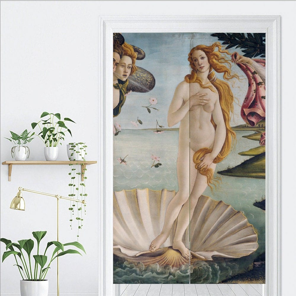 The Birth of Venus Print Doorway Curtain Noren image 1