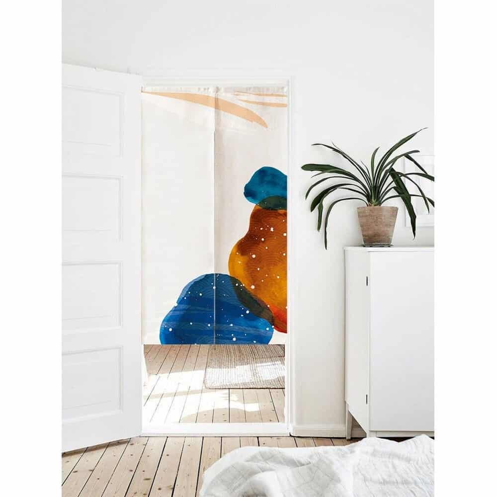 Japanese Watercolour Shades Doorway Noren Curtain image 0