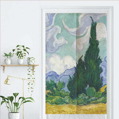 Van Gogh's Fields Door Curtain