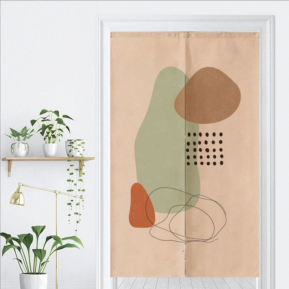 Watercolour Neutral Zen Arts Doorway Noren Curtain image 1