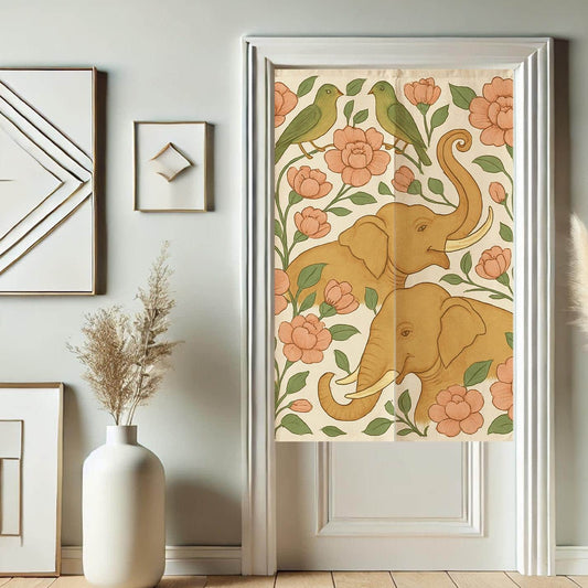 Cute Elephant Noren  Doorway Curtain image 0