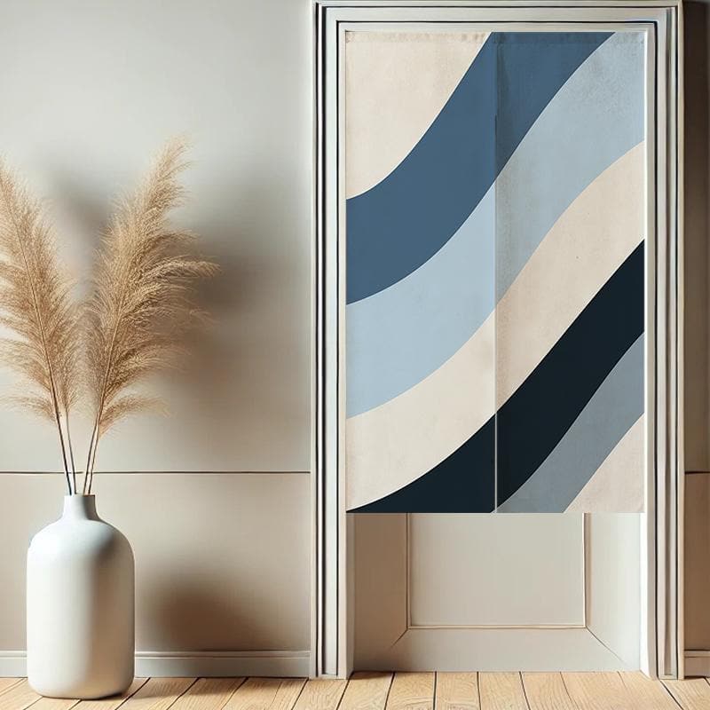 Abstract Mountain Noren Japanese Doorway Curtain image 1