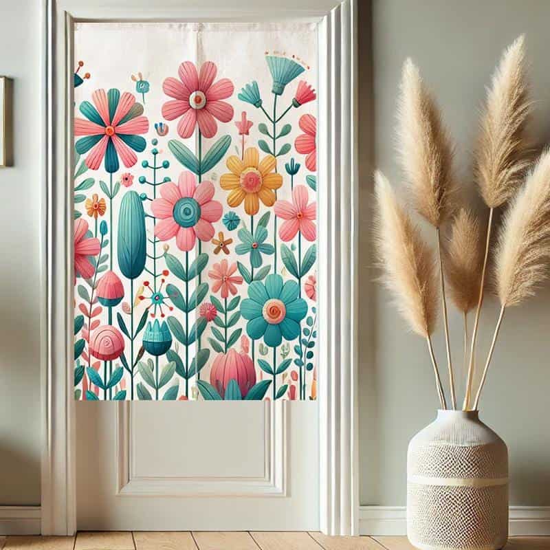 Flowers Noren Japanese Door Curtain (Copy) image 0