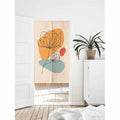 Hand Drawn Pastel Color Flower Sketches Art Doorway Noren Curtain image 0
