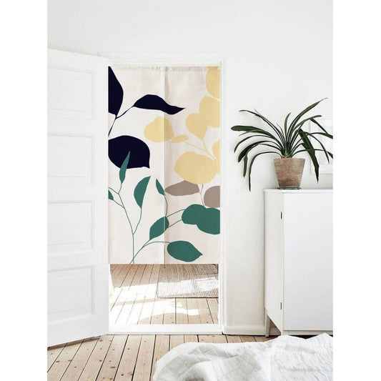 Three-color Leaf Pattern Door Curtain image 0