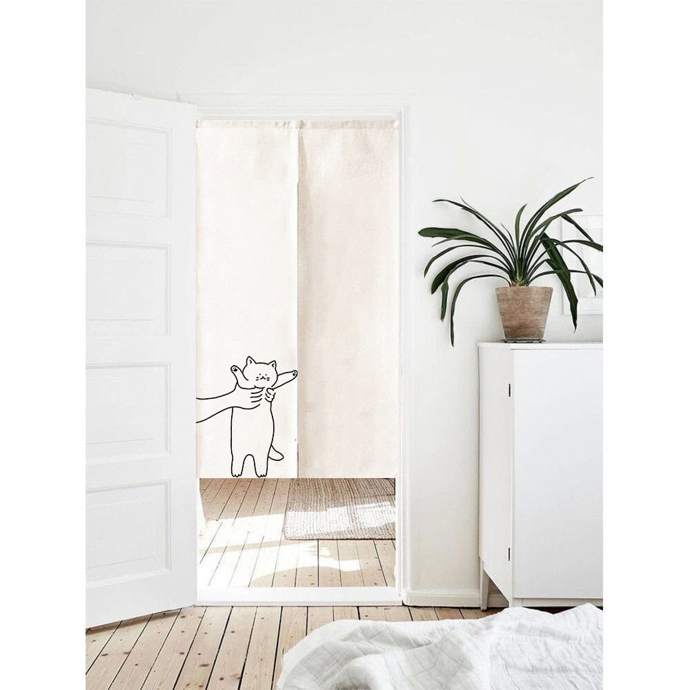 Cat Doorway Noren Curtain image 0