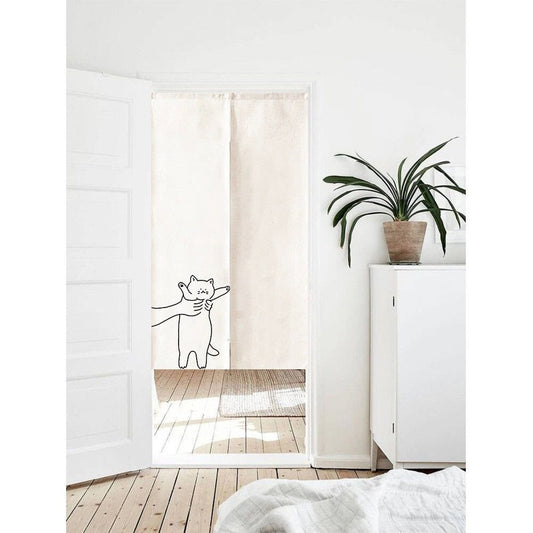 Cat Doorway Noren Curtain image 0