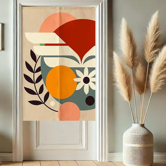Boho Flowers Noren  Doorway Curtain image 0