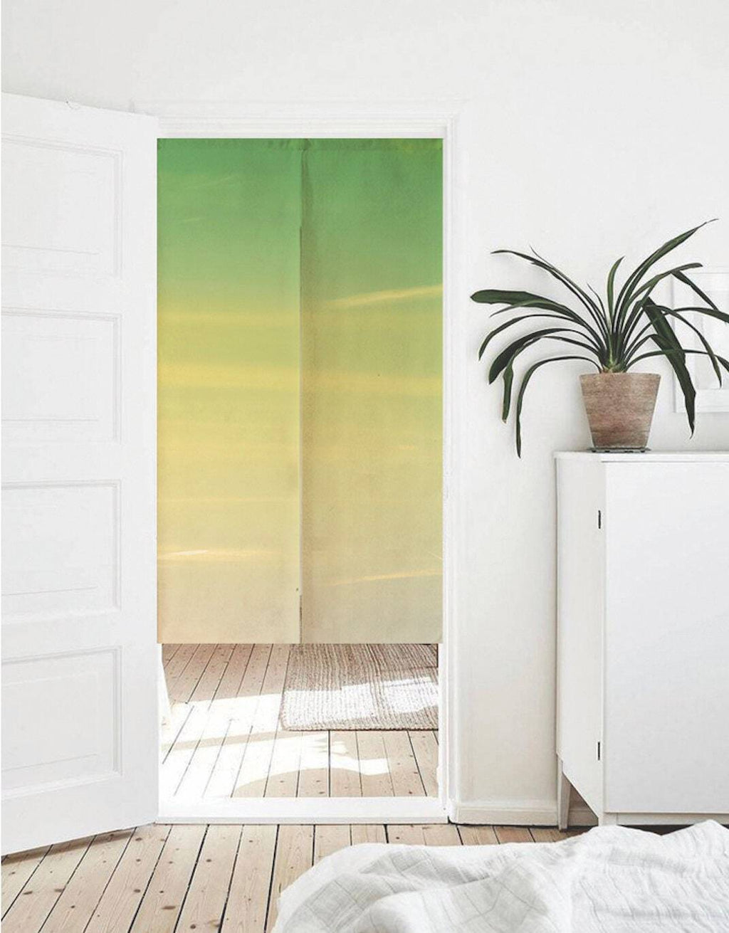 Grass green Doorway Noren Curtain image 0