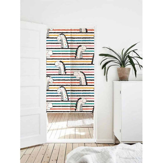 Three-color Stripes Doorway Curtain Noren image 0