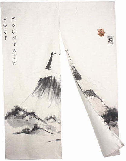 Ink Mountain Painting  Door Curtain