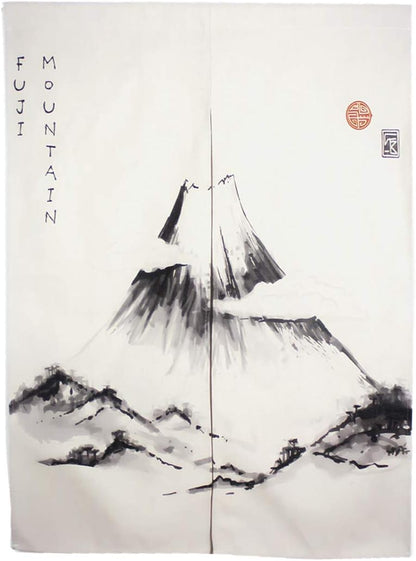 Ink Mountain Painting  Door Curtain