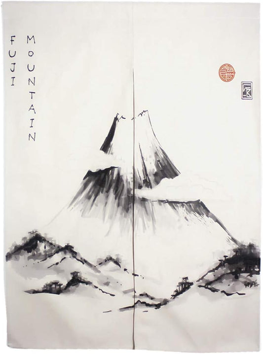 Ink Mountain Painting  Door Curtain