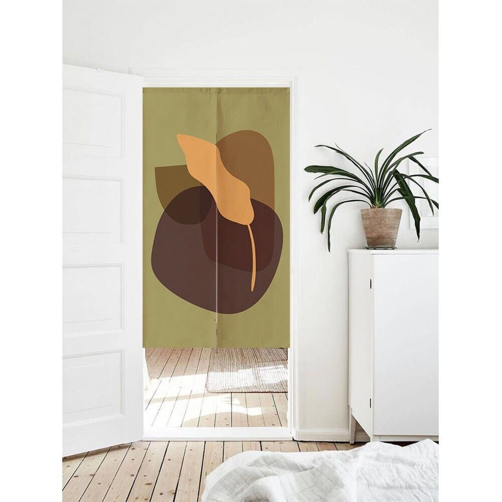 Hand Drawn Pastel Color Shades Art Print Doorway Curtain Noren image 0