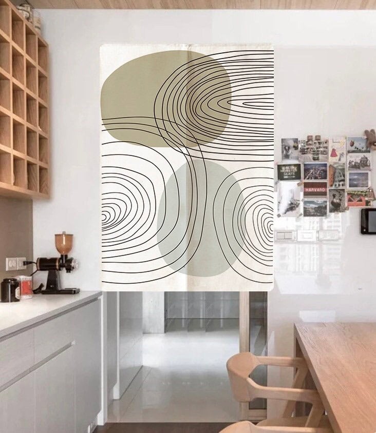 Tree Rings Doorway Curtain Noren image 0