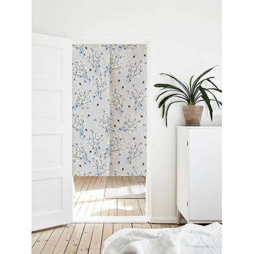 Blue Flower Bouquet Art Print Doorway Curtain Noren image 0