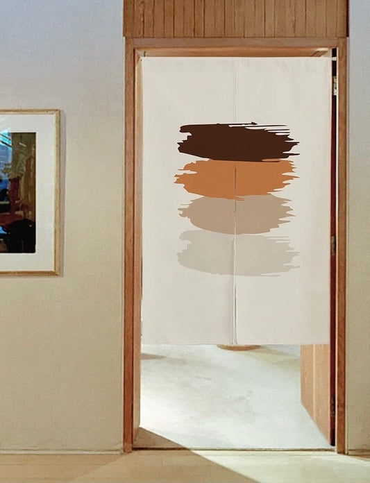 Neutral Tone Art Print Doorway Noren Curtain image 0
