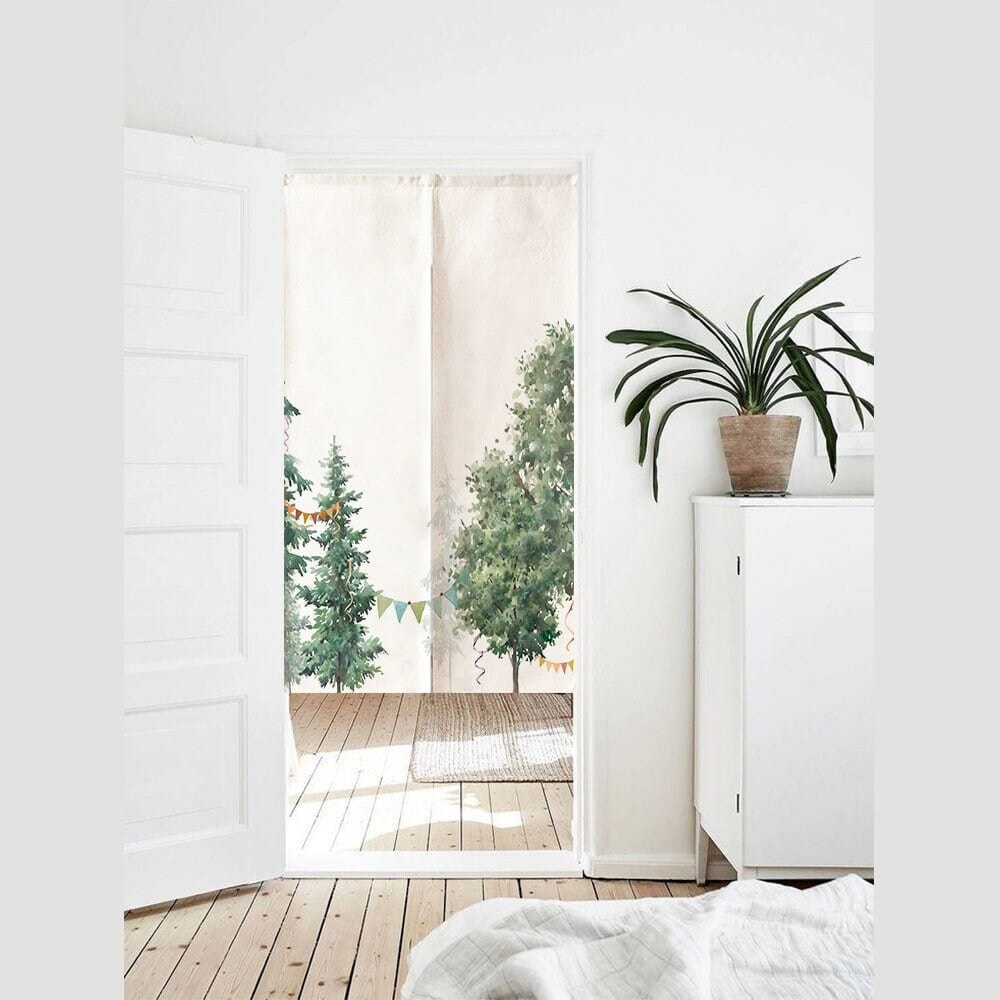 Celebration in Forest Doorway Noren Curtain image 0
