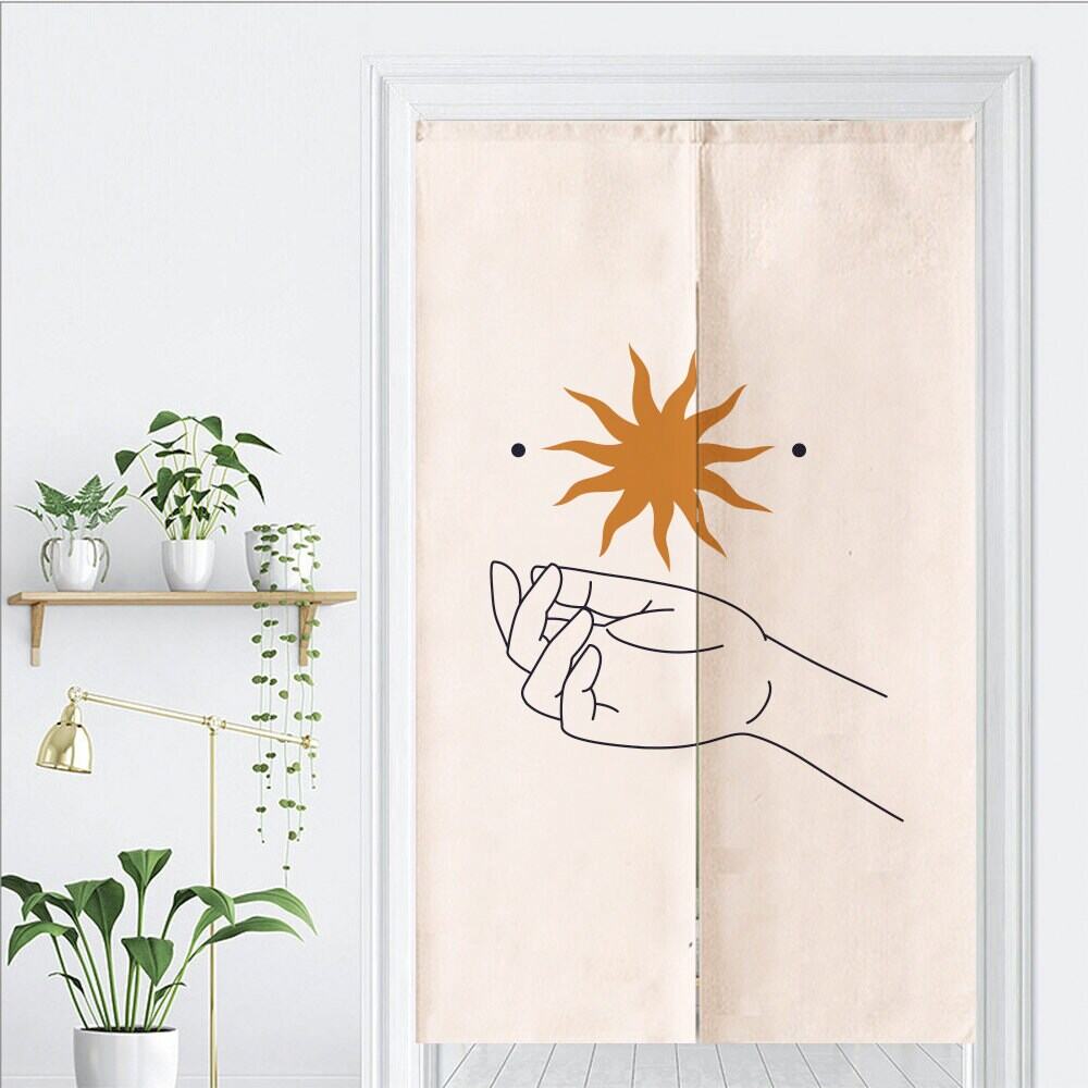 Sun and hands Doorway Curtain Noren image 1