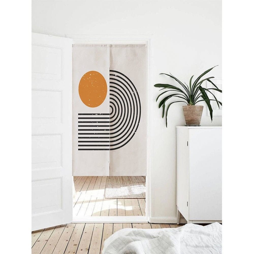 Stripe pattern background Doorway Noren Curtain image 0