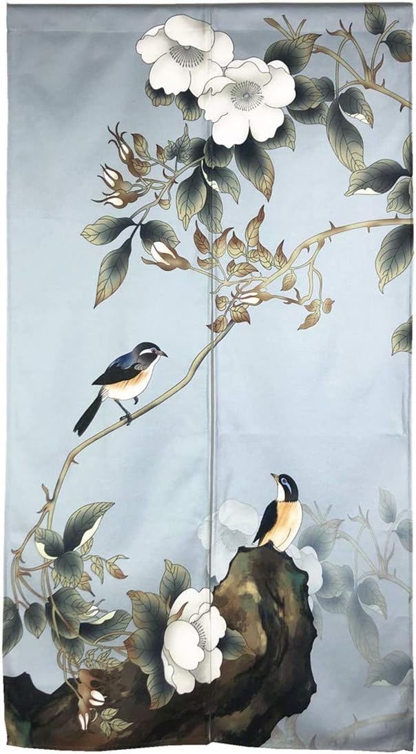 Birdsong and Flowers Noren Curtain