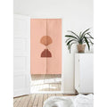Pink background small flower pattern  Doorway Entrance Curtain Noren image 0