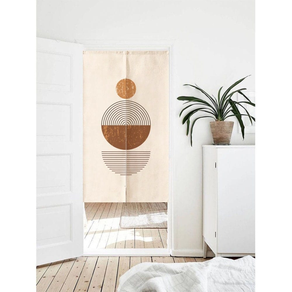 Abstract Shapes Art Doorway Noren Curtain image 0