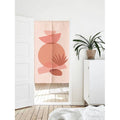 Combination of orange circles and semicircles Doorway Curtain Noren image 0