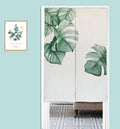 Watercolour Monstera Leaves Painting Noren Doorway Curtain image 0