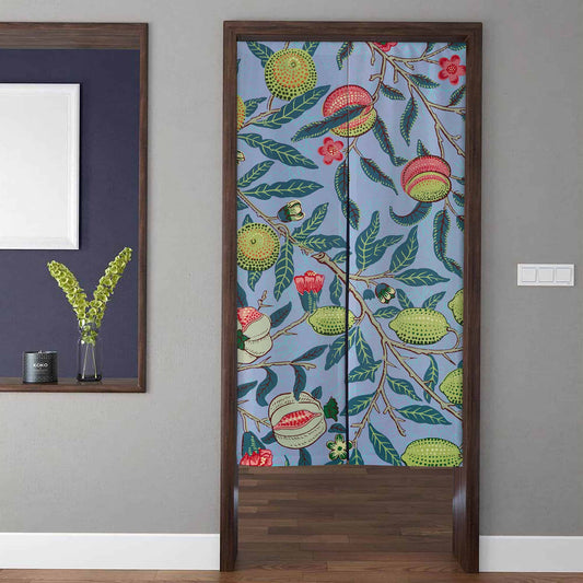 Vintage William Morris Fruit Branch & Pomegranate Doorway Curtain Noren Kitchen Room Divider
