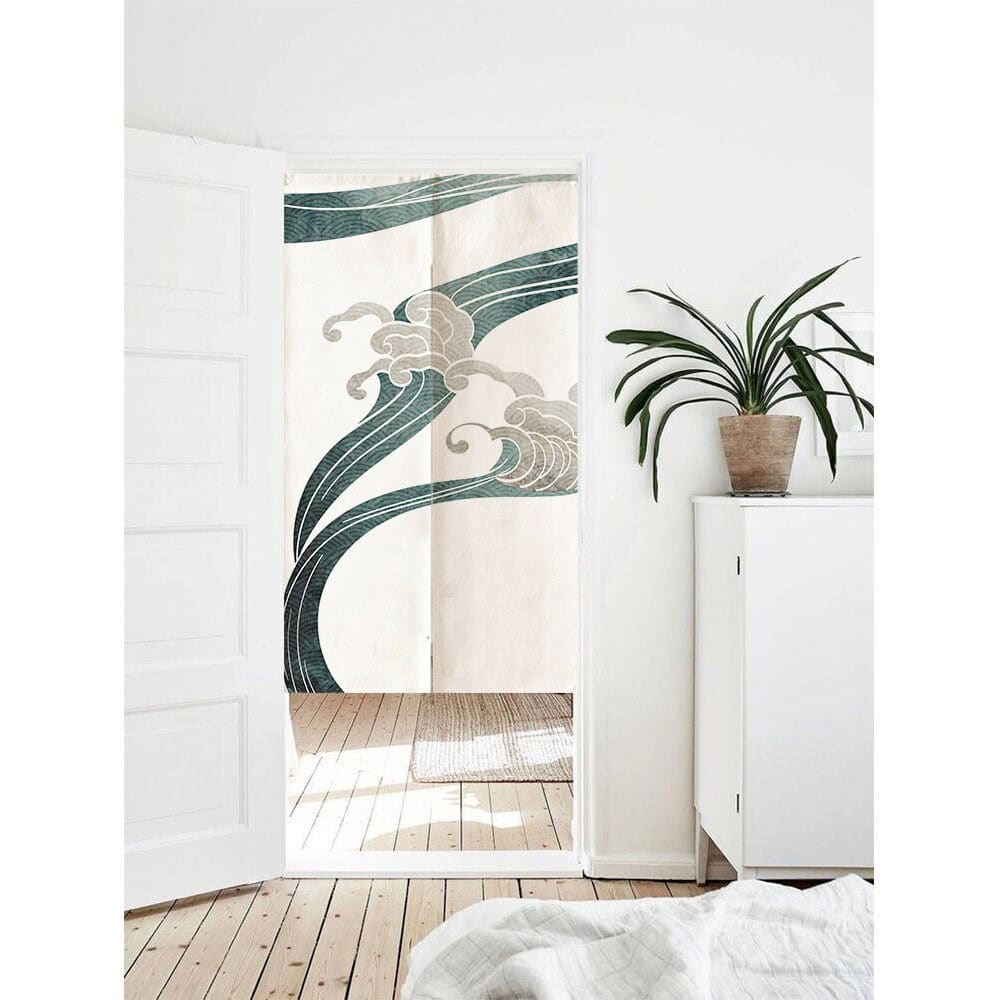 Spider plant pattern Doorway Noren Curtain image 0