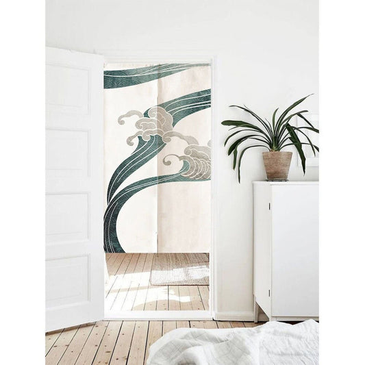 Spider plant pattern Doorway Noren Curtain image 0