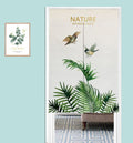 Watercolour Kentia Palm Painting Doorway Noren Curtain image 0