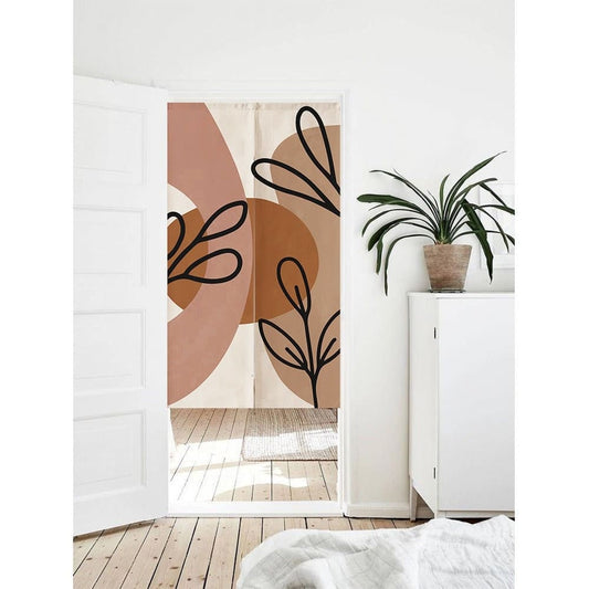 Pastel Abstract Art Print Doorway Curtain Noren image 0