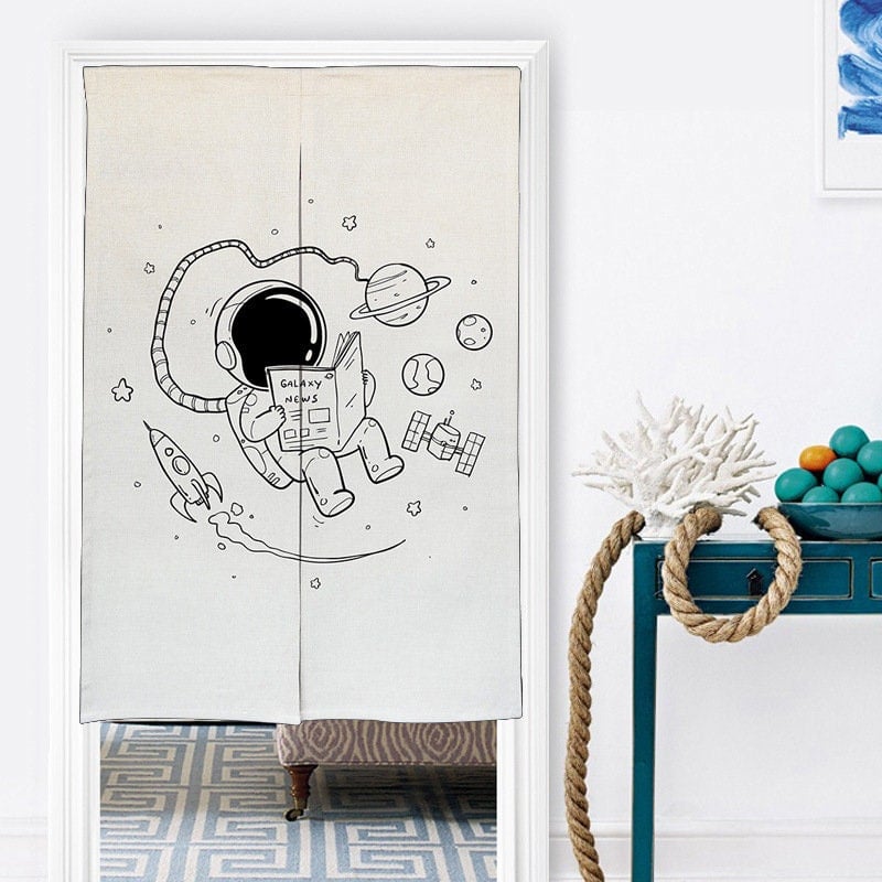 Spaceman Doorway Noren Curtain image 1