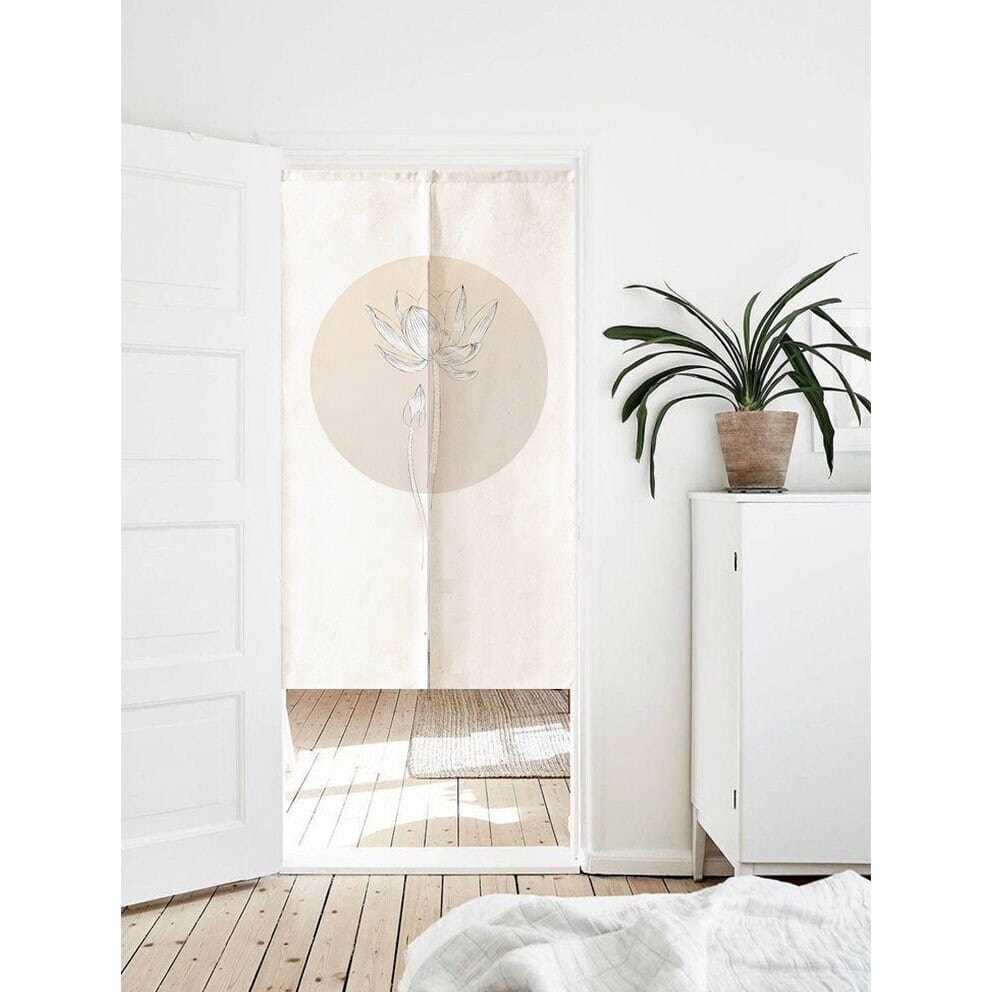 Simplism Lotus Art Print Doorway Curtain Nore image 0