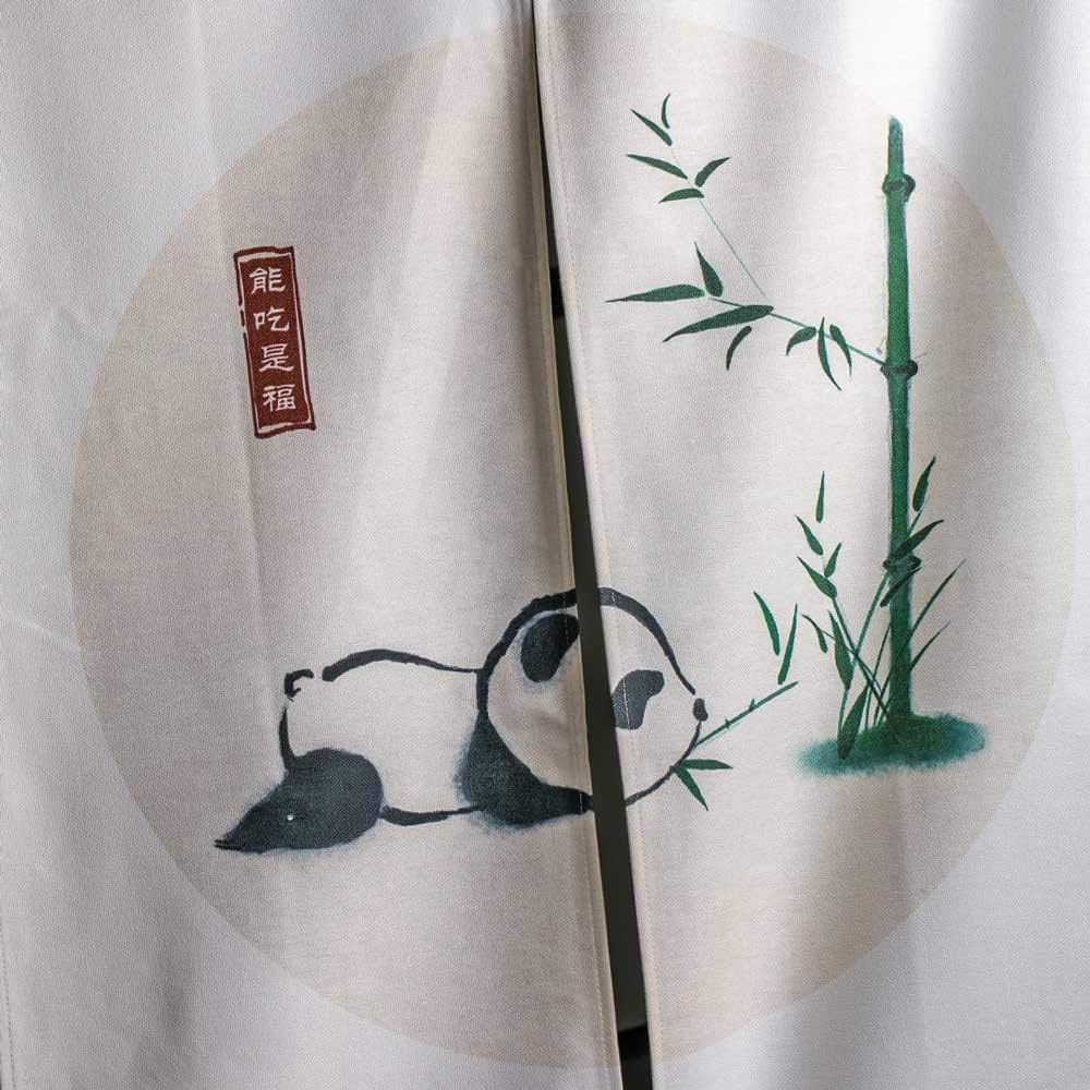 Chinese Ink Panda Black and White  Doorway Curtain