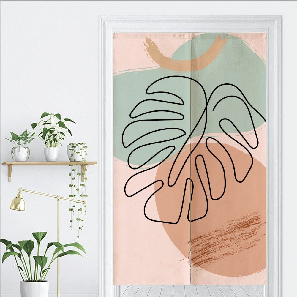 Simple Curved Line Door Curtain image 1