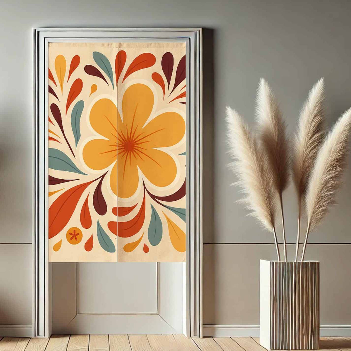 Flowers Noren  Door Curtain image 1