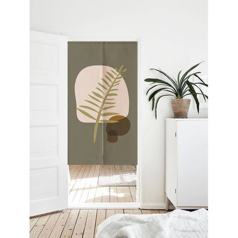 Hand Drawn Pastel Color Shades Art Print Doorway Curtain Noren image 0