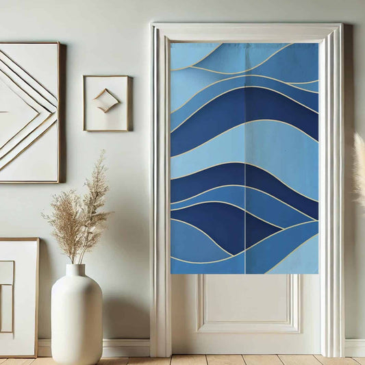 Blue Wave Door Curtain image 0
