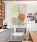 Circle and lines Doorway Curtain Noren image 0