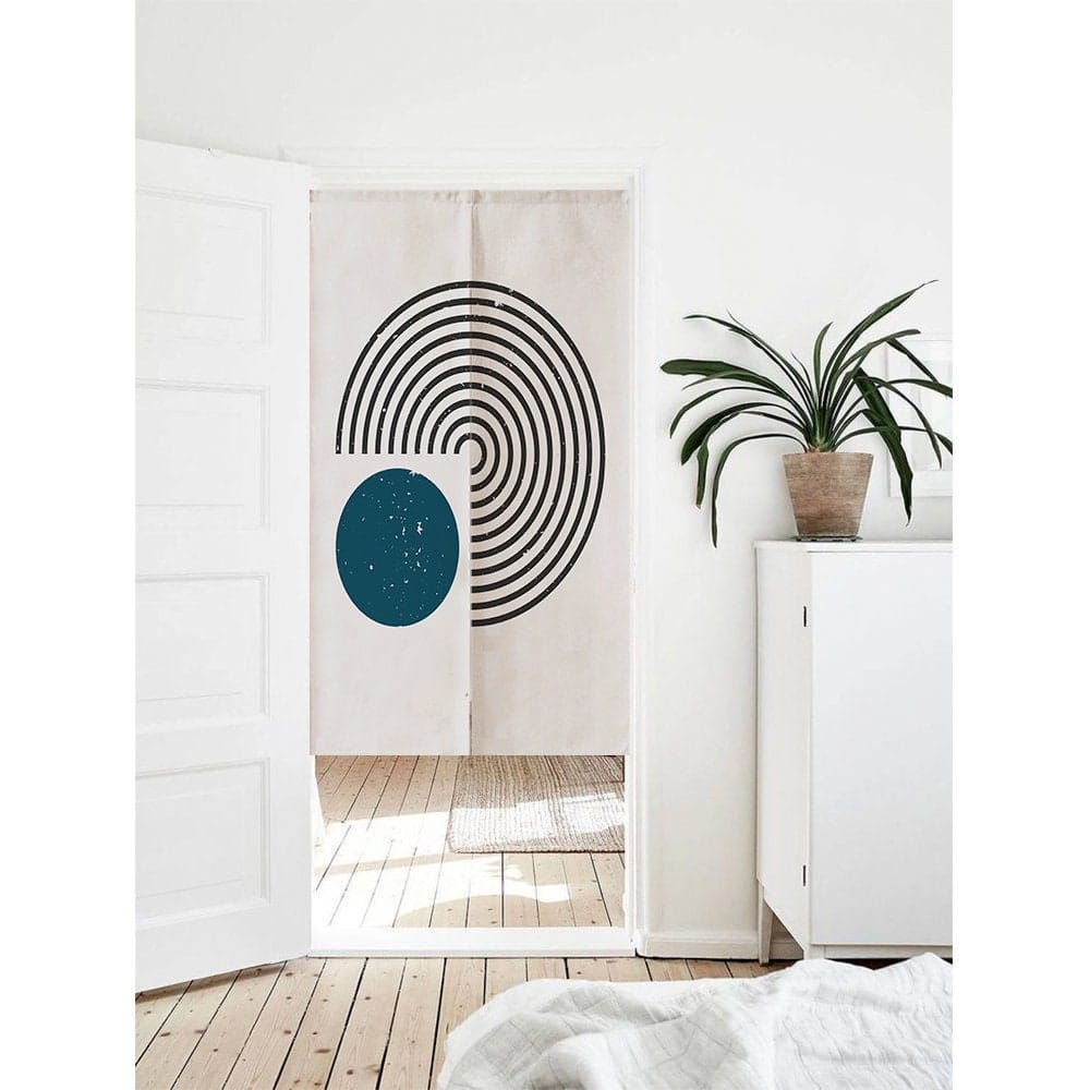 Stripe pattern background Doorway Noren Curtain image 1