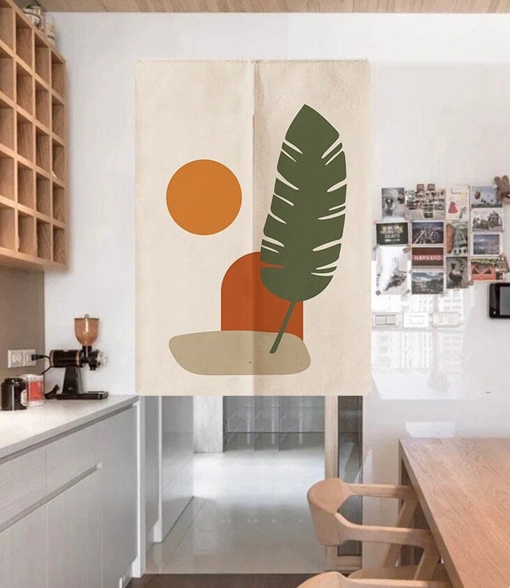 Abstract Contemporary Modern Art Doorway Curtain Noren image 0