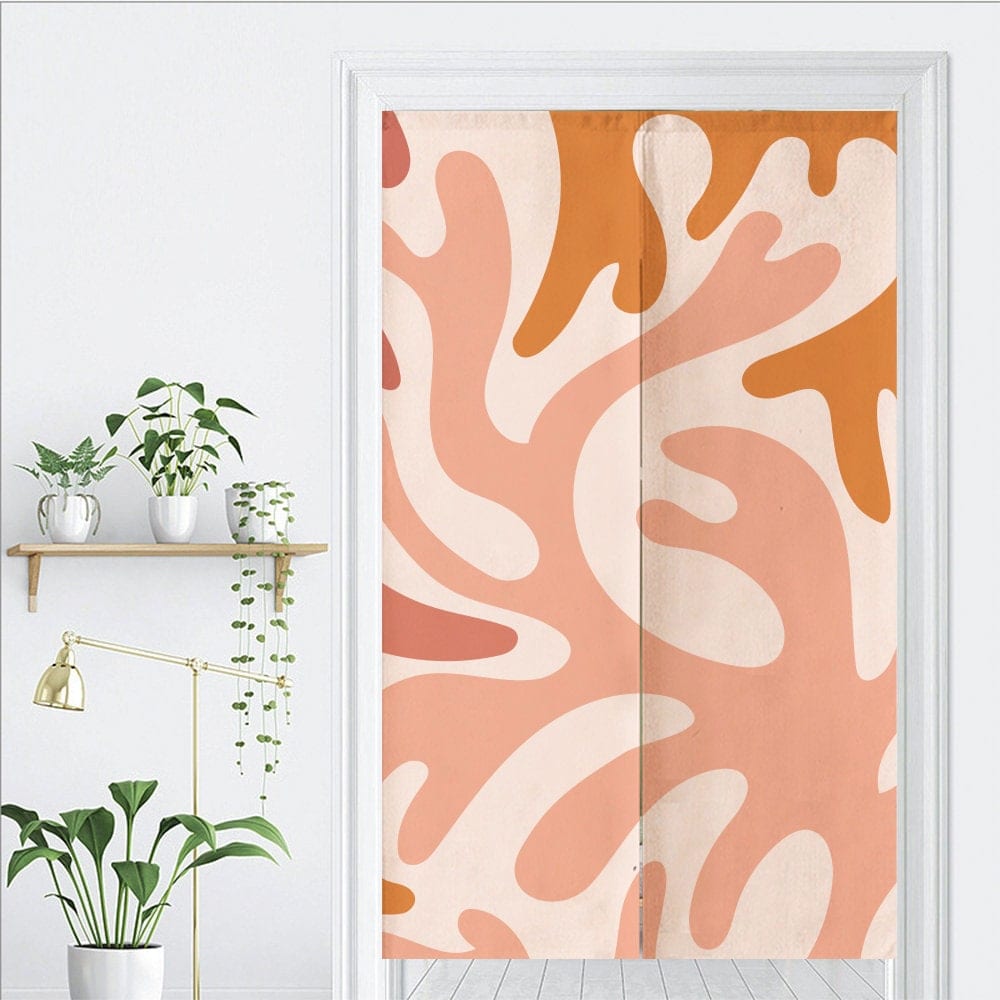 Cinnamon patterns Doorway Curtain Noren image 1