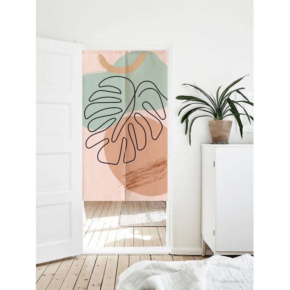 Simple Curved Line Door Curtain image 0